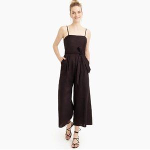 Jcrew Black Linen Jumpsuit